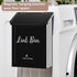 Magnetic Black Lint Bin for Laundry - Wall-Mounted Trash Can with Lid