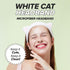 I DEW CARE Face Wash Headband - White Cat Design for Washing, Cleansing, Spa, Quick Dry, Reusable