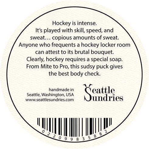 Slap Shot Hockey Puck Soap - 4oz Bar of Odor Fighting Activated Charcoal Soap in Retro Gift Tin