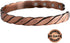 Pure Copper Twisted Magnetic Cuff Bracelet for Men Women, 8 Magnets 3500 Gauss