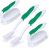 Scrub Brush Kit, 4 Pack Deep Cleaning Brush Set - 2 Scrub Brushes, 2 Tile and Grout Brushes with Scraper