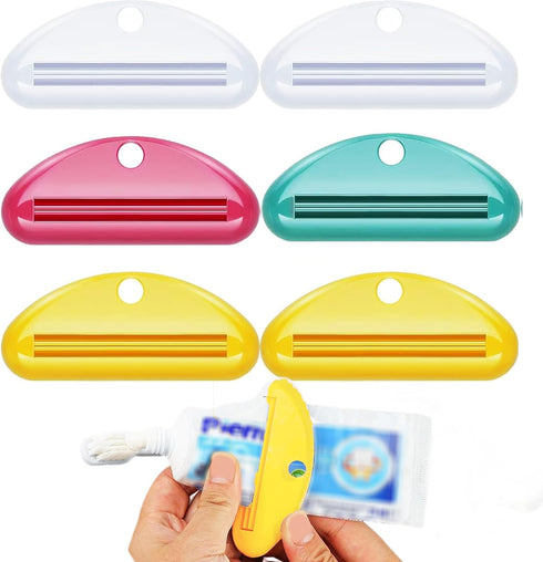 LERAO Toothpaste Squeezer,6Pcs Toothpaste Tube Squeezer Toothpaste Dispenser for Bathroom