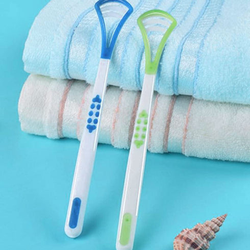Sgqtqybk Tongue Scraper, Tongue Cleaning Brush Scraping Tools, Scrubber for Healthy Care Mouth Hygiene, Green, Cleaner