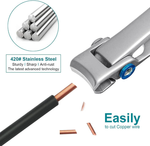 Toenail Clippers for Thick Toenails – Ultra Sharp Wide Jaw Opening Heavy Duty Stainless Steel for Seniors and Adults