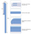 Women's Facial Razor Eyebrow Shaver, Brow Shaper Trimmer Dermaplaner Tool with Cover, Blue