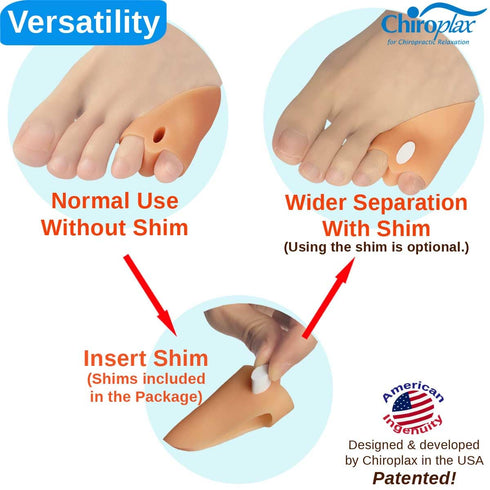 Chiroplax Tailor's Bunion Corrector Pads (4 Pads) for Bunionette Pain Relief, Pinky Toe Straightener