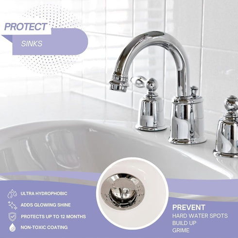 Fixture Shield | Multi Surface Ceramic Coating Spray for Stainless Steel Appliances | Soap Scum Preventer for Shower