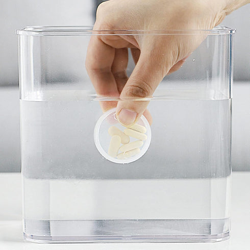 Lohat 7 Weekly Pill Organizer, AM PM Grindable Pill Box with Detachable Pill Case to Hold Medicine, Vitamins