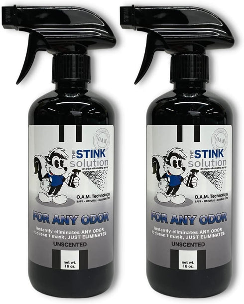 Unscented Odor Eliminating Spray with OAM - Eliminates Odors Without Fragrance, 2 Bottles of 16 oz