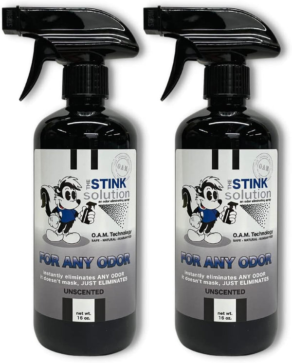Unscented Odor Eliminating Spray with OAM - Eliminates Odors Without Fragrance, 2 Bottles of 16 oz