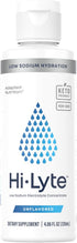 Hi-Lyte Low Sodium Liquid Electrolyte Supplement, 48 Servings | Magnesium, Potassium, Zinc | Unflavored Mineral Taste