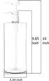Youngever 4 Pack Empty Shampoo Pump Bottles - 32 Ounce (1 Liter), Plastic Cylinder with Lockdown-Leak Proof-Pumps