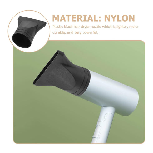 Ipetboom 2Pcs Professional Hair Dryer Nozzle Replacement, Black Plastic Salon Styling Tool