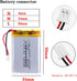 Liter 3.7V 1200mAh 603450 Lipo Battery Rechargeable Lithium Polymer ion Battery Pack with JST 2.0mm Connector