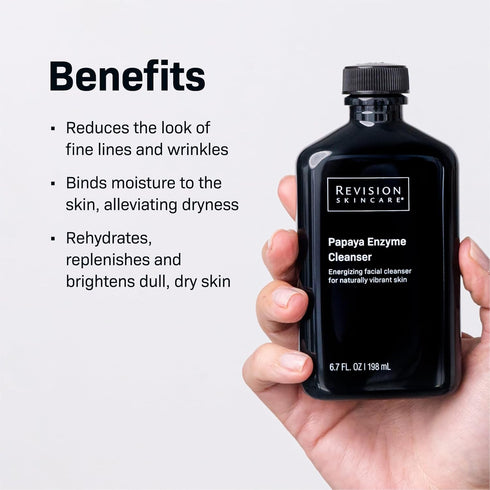 Revision Skincare Papaya Enzyme Cleanser - Energizing Facial Cleanser with Salicylic Acid