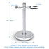 Safety Razor and Shaving Brush Stand with Extra Wide Openings and Wider Base, Manly Look