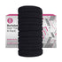 Large Non-Slip Hair Ties for Thick, Heavy or Curly Hair - 8 Pcs Seamless Women's Ponytail Scrunchies in Black