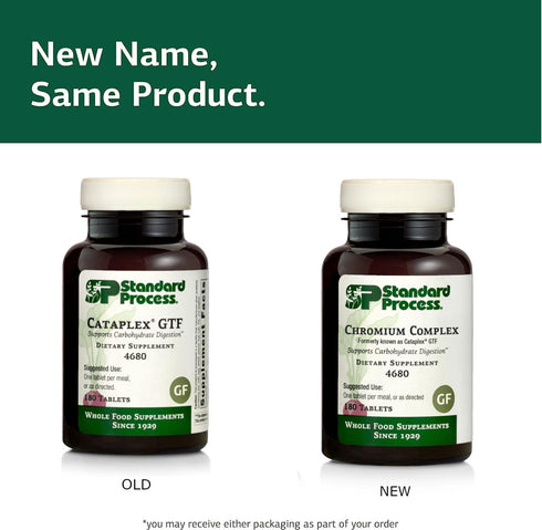 Standard Process Chromium Complex - Whole Food Digestion & Digestive Health with L-Cysteine, Chromium, 180 Tablets