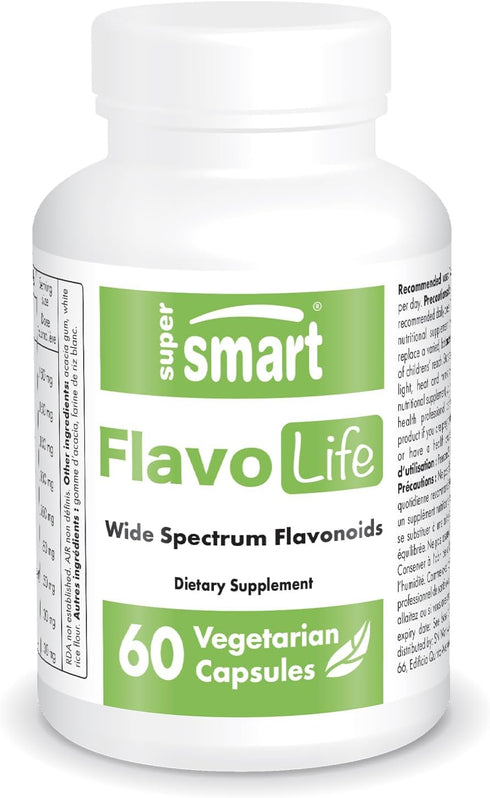 Supersmart - FlavoLife Flavonoid Complex Supplement with Luteolin, Myricetin, Fisetin, Rutin, Quercetin, 60 Veg Capsules