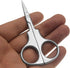 Professional Grooming Scissors, Stainless Steel Straight Tip Scissors for Facial Hair Removal, 3.7 Inch