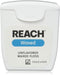 REACH Unflavored Waxed Dental Floss, 55 Yards