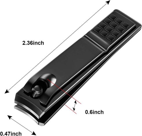 Yaomiao 12 Pieces Nail Clipper Set, Stainless Steel Nail Cutter for Women Men Fingernails and Toenails (Black)