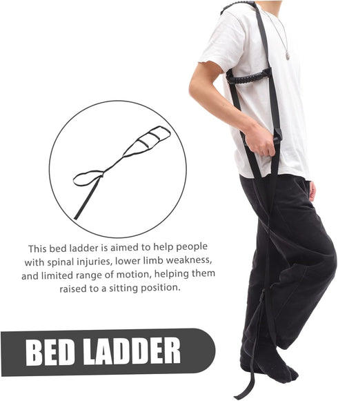 Holibanna Seniors Bed Ladder Adjustable Assist Belt Easy to Install Pull up Strap for Elderly Disabled and Individuals