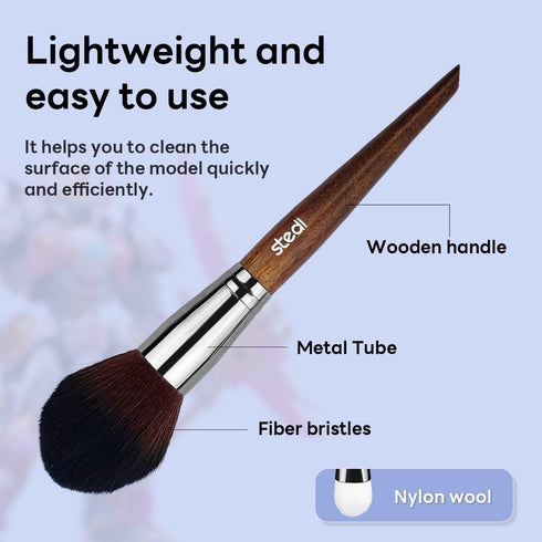 Stedi Model Cleaning Brush Kit - Hobby Making Tools with 2 Soft and 1 Stiff Figure Duster Brush for Statues and Crafts