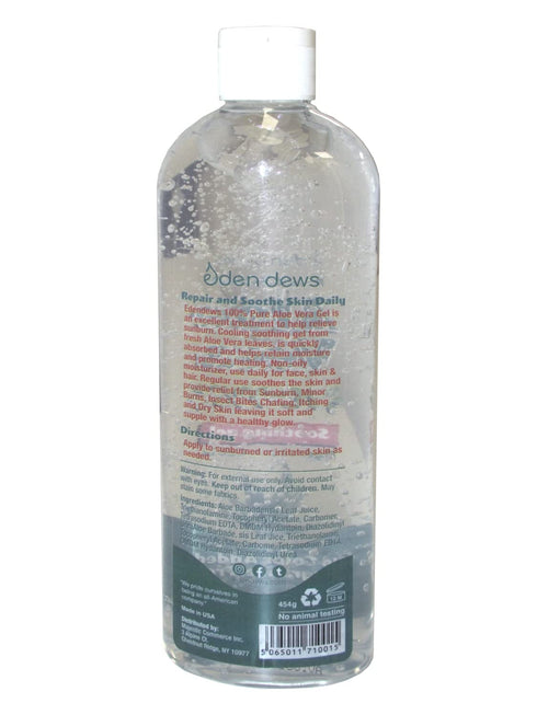 Travel-Size Aloe Vera Gel for Dry Skin, 100% Pure Organic Moisturizing Face & Hair Care, 2 oz