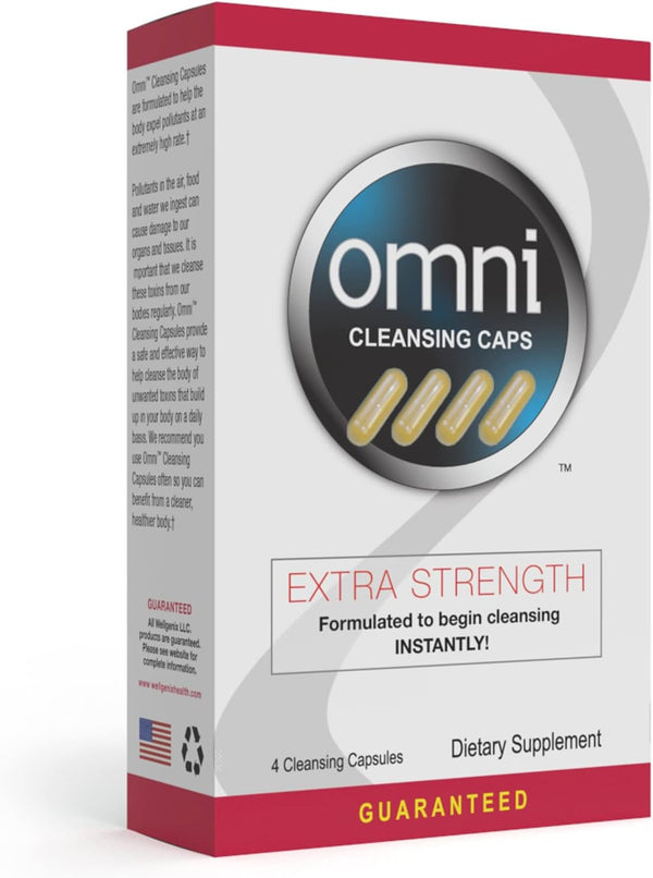 Wellgenix Omni Herbal Cleanse Detox Capsules: Fast Acting, Extra Strength Detox Cleanse, 4 Count