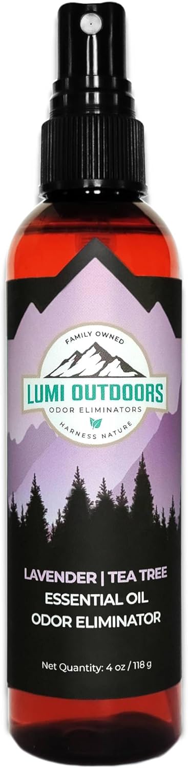 Lumi Outdoors Natural Shoe Deodorizer Spray & Odor Eliminator - Lavender Tea Tree Essential Oil