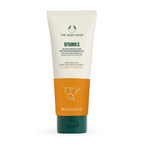 The Body Shop Vitamin C Glow Boosting Microdermabrasion, Exfoliation for Tired, Dull Skin, Vegan, 100ml