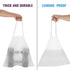 heihaily 1.6 (3 60 Counts) Gallon Drawstring Kitchen Trash-Bags - Unscented Clear White Plastic Garbage Bags Heavy Duty