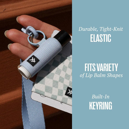 Thread Wallets Elastic Lip Balm Holder – Keychain for Lip Gloss and Balm