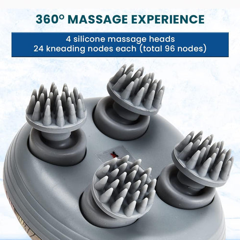 IPX-6 EILISON Cordless Hair Scalp Massager- Electric Head Massager with Kneading Massage, Waterproof Handheld Portable