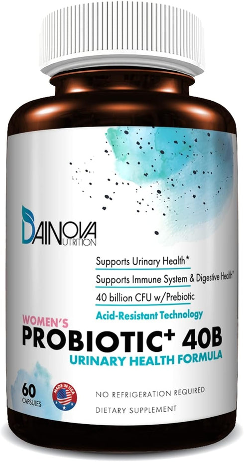 Probiotics for Women Vaginal Health, Urinary Tract Health, 40 Billion CFU Active Prebiotics and Probiotics, 60 Capsules