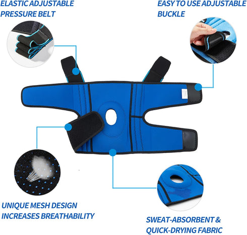DOUFURT Knee Brace for Women & Men, Plus Size Compression Support for Knee Pain Relief