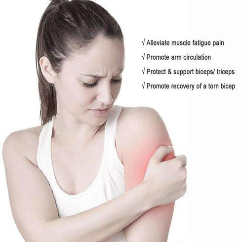 Luwint Thin and Light Upper Arm Sleeve – Biceps/Triceps Tendon Brace Support for Workout, 1 Pair (L)