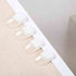 Press on Nails White Ombre Fake Nails, Short Square Glossy Acrylic Full Cover, 24Pcs