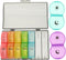 HAKIDZEL Weekly Pill Organizer Box 7-Day 3 Meals Detachable Medicine Case Portable Compact