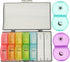 HAKIDZEL Weekly Pill Organizer Box 7-Day 3 Meals Detachable Medicine Case Portable Compact