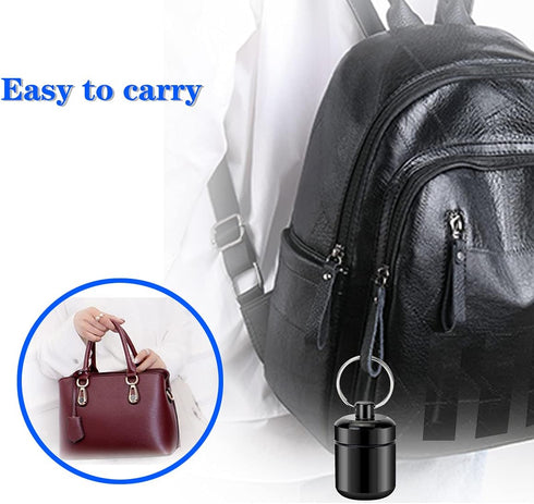 Pill Holder Keychain Container, Portable Aluminium Alloy Waterproof Pill Boxes for Purse, Small Cases for Travel (3PCS)