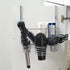 Home Basics 4 Compartment Over the Cabinet Hair Care and Styling Tool: Multi-Purpose Bath Accessory, Chrome