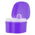 Denture Soaking Cup, Dental Retainer Case Cleaning with Strainer Basket, Orthodontic Bath Box, Mouthguard Storage