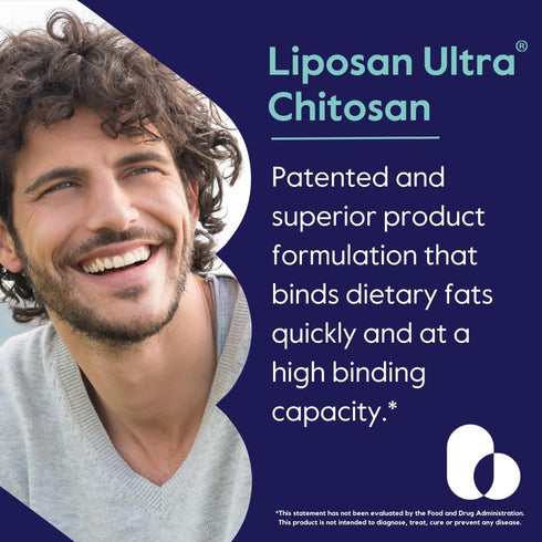 BESTVITE Liposan Ultra Chitosan 500mg, 240 Capsules, No Fillers