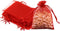 50 Pc 5x7 inch Gift Wrap Bags Red, Organza Sheer Fabric Drawstring Glossy Treat Bags for Baby Shower Favor