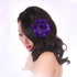 Rose Hair Clip - 4 Pcs Fabric Flower Hairpins, Mexican Hair Flowers for Women Girls Wedding Party (Purple)