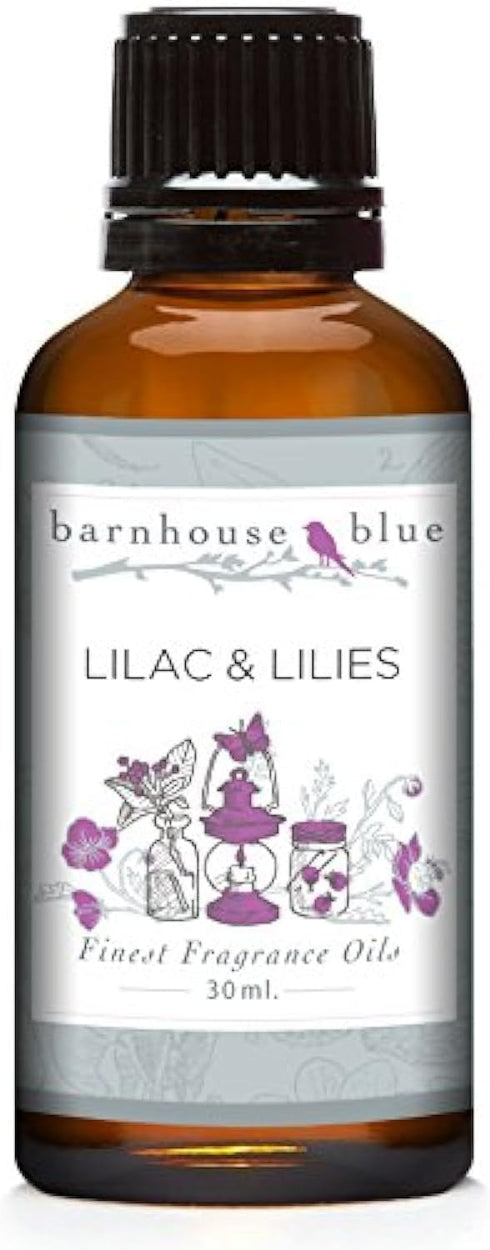 Blue Lilac & Lilies Premium Grade Fragrance Oils by Barnhouse - for Candle, Soap Making, 30ML