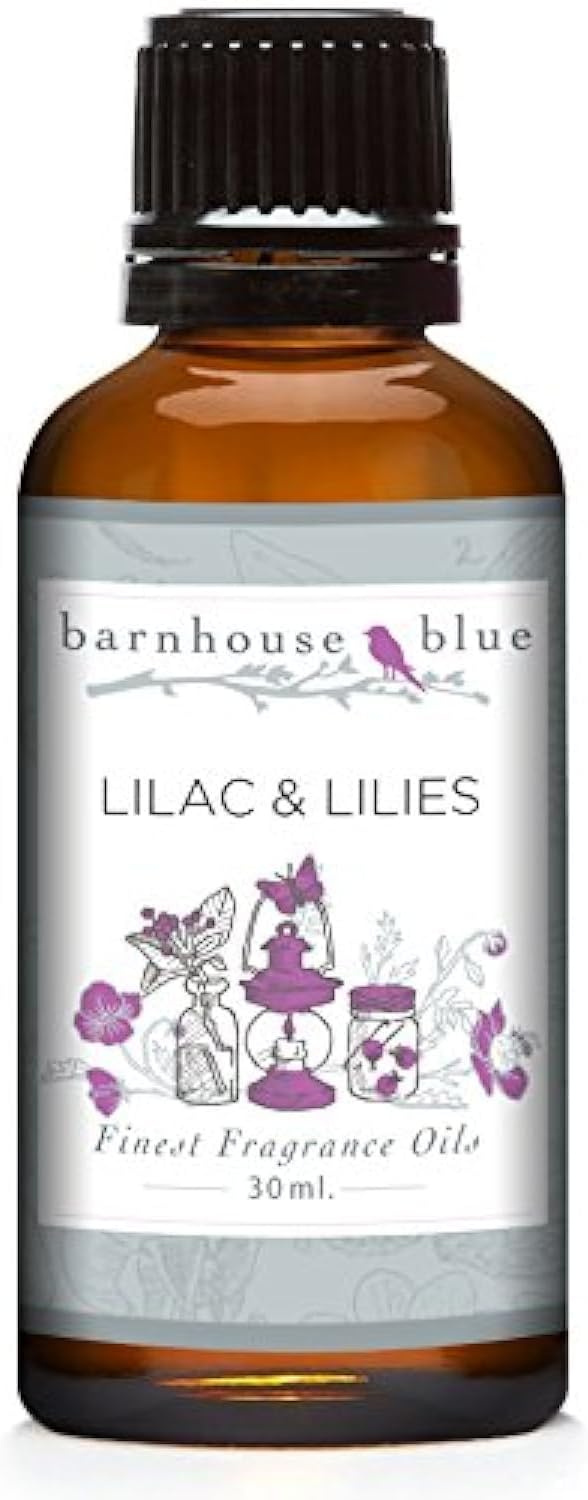 Blue Lilac & Lilies Premium Grade Fragrance Oils by Barnhouse - for Candle, Soap Making, 30ML