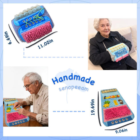senopeeam Fidget Blanket and Muff, Alzheimer's Products for Elderly and Sensory Fidget Tools for Seniors